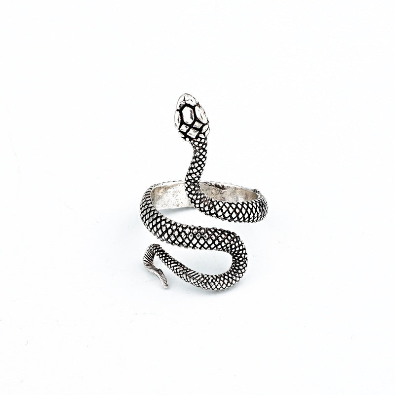 simple style commute snake zinc alloy stoving varnish men's rings