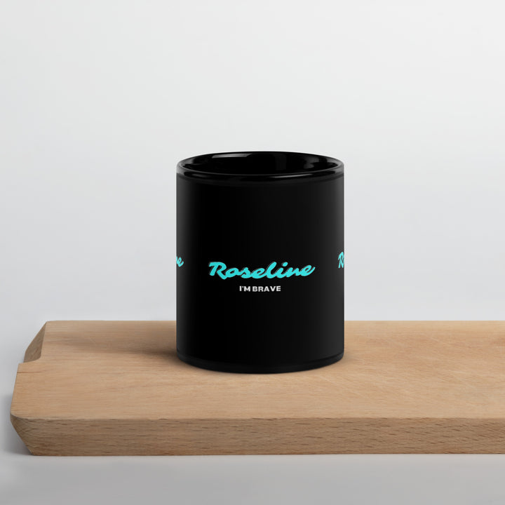 Raseline I'm Brave Black Glossy Mug