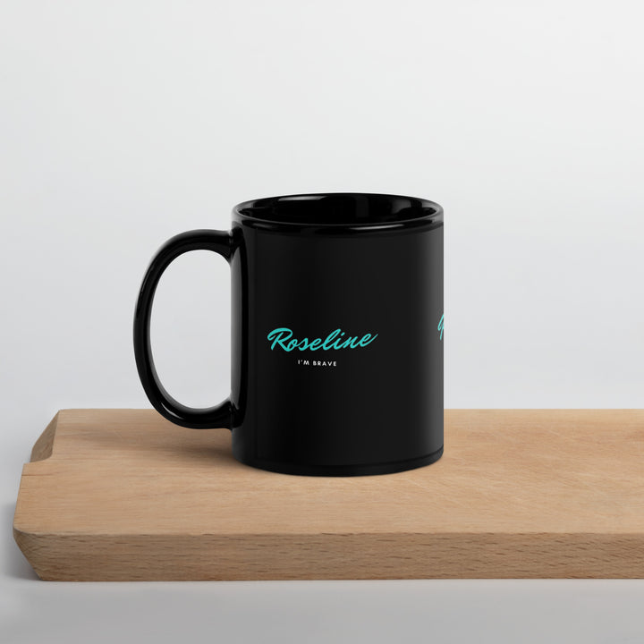 Raseline I'm Brave Black Glossy Mug