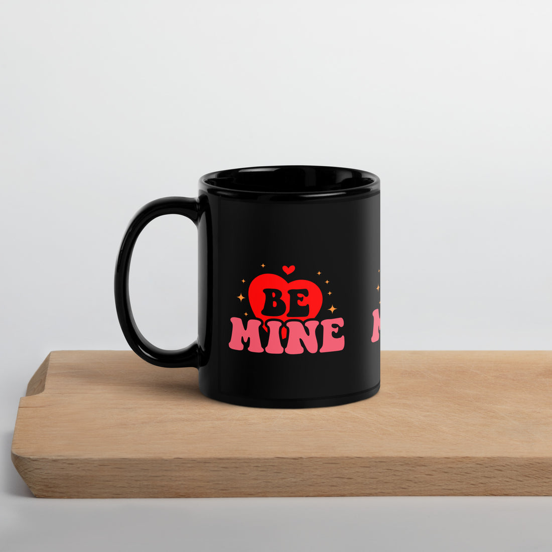 Be Mine Black Glossy Mug