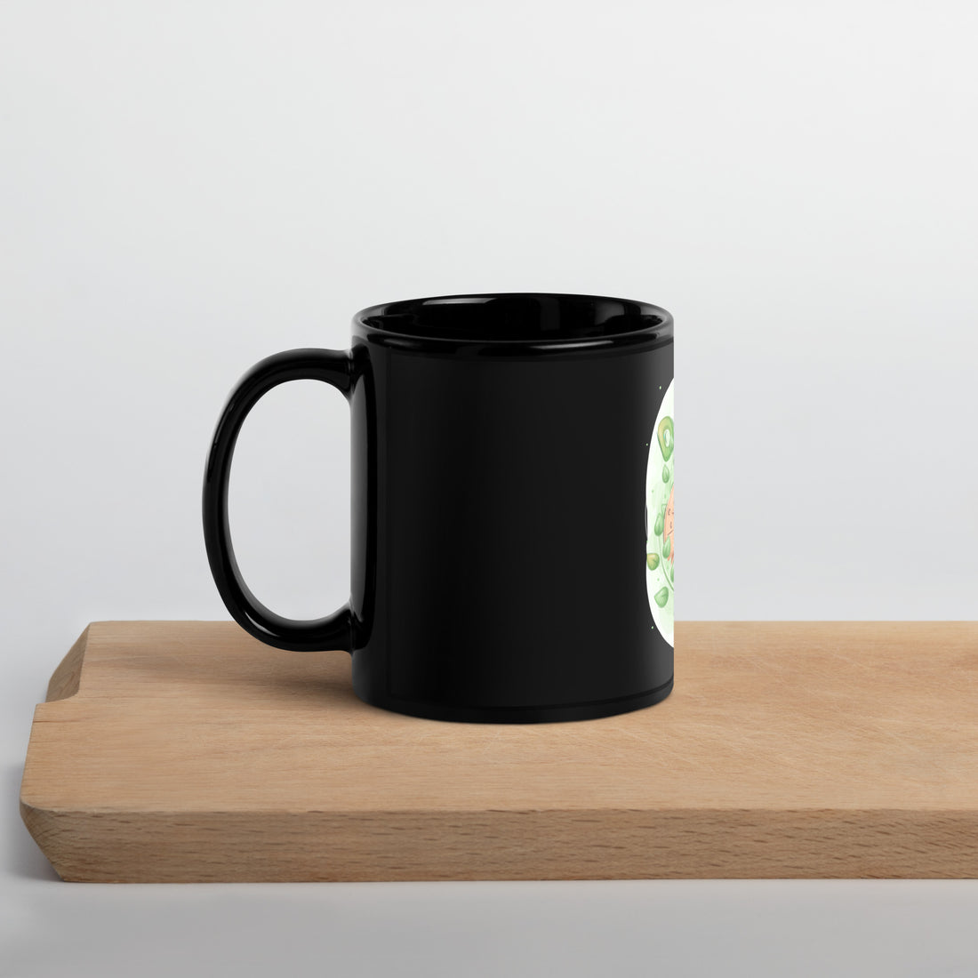 Deer Black Glossy Mug