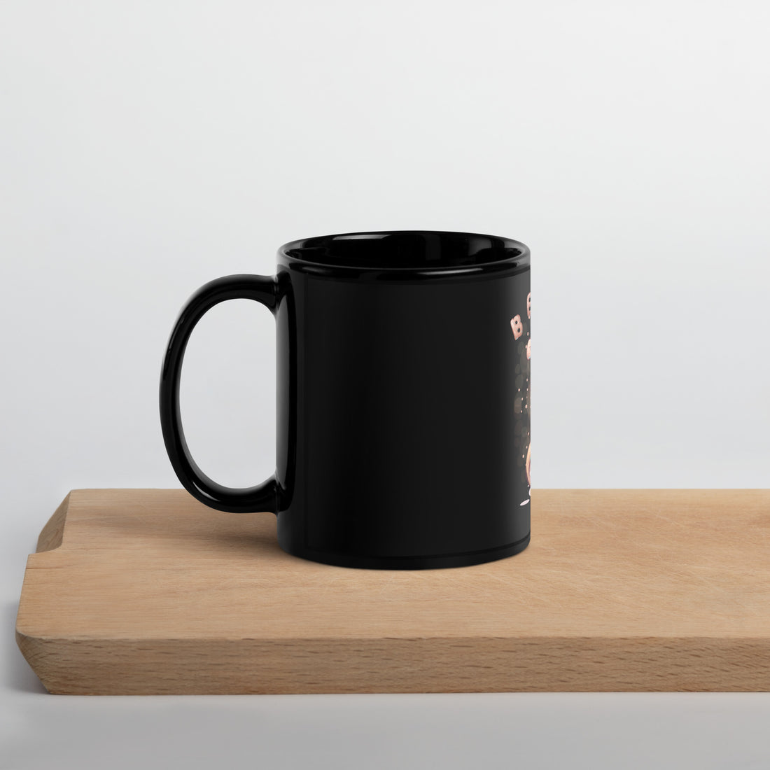 Beaver Black Glossy Mug