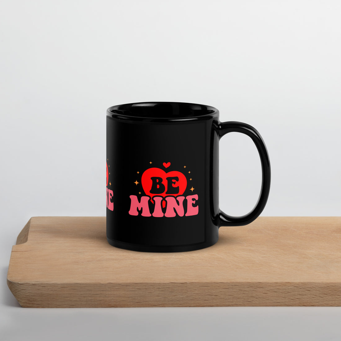 Be Mine Black Glossy Mug