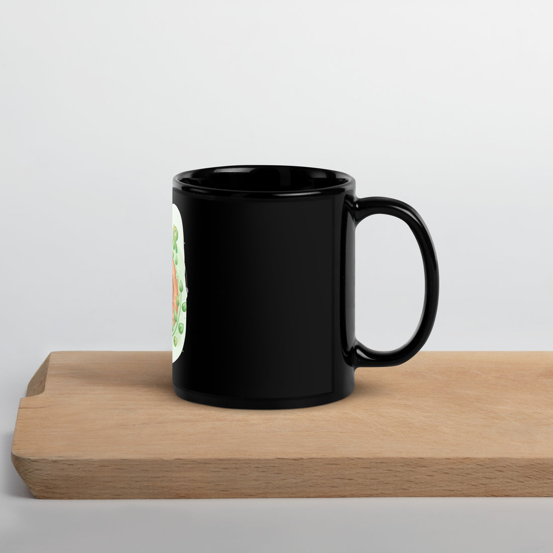 Deer Black Glossy Mug