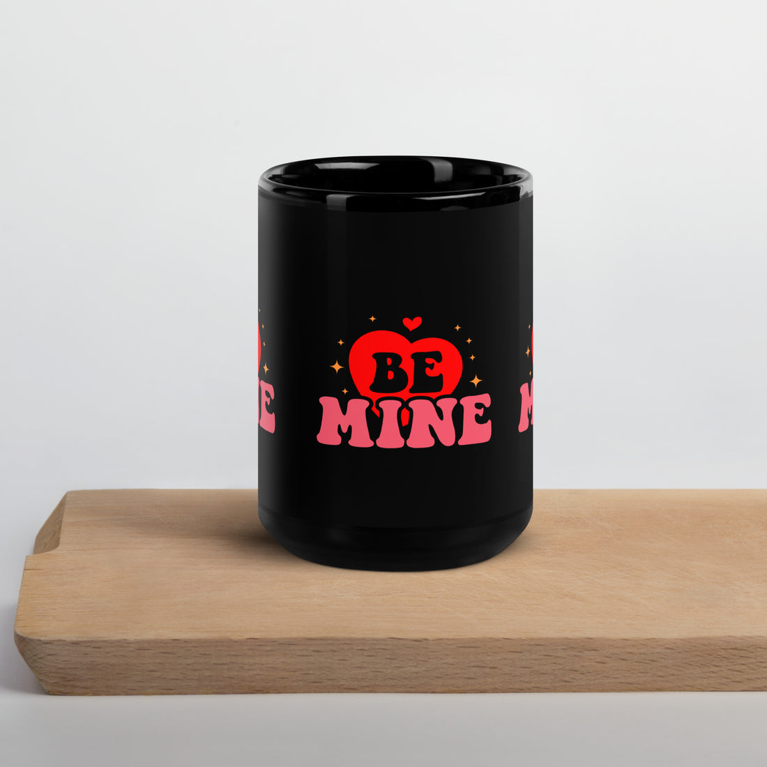 Be Mine Black Glossy Mug