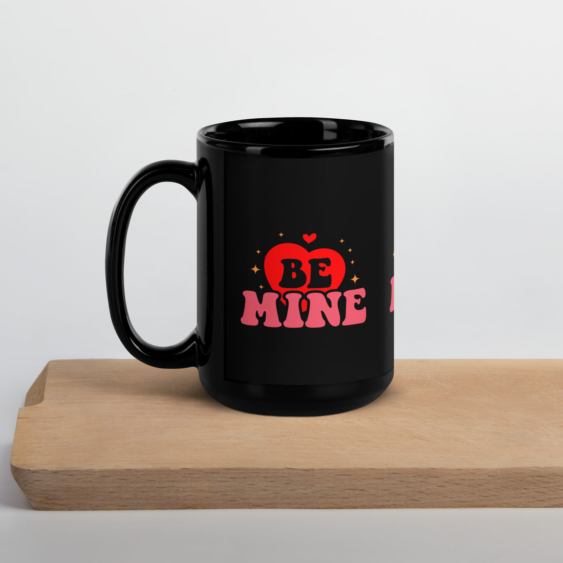 Be Mine Black Glossy Mug