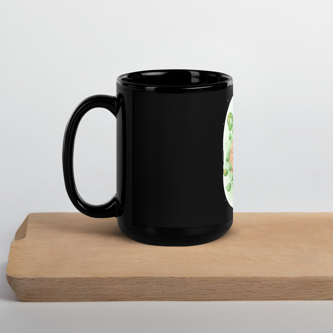 Deer Black Glossy Mug