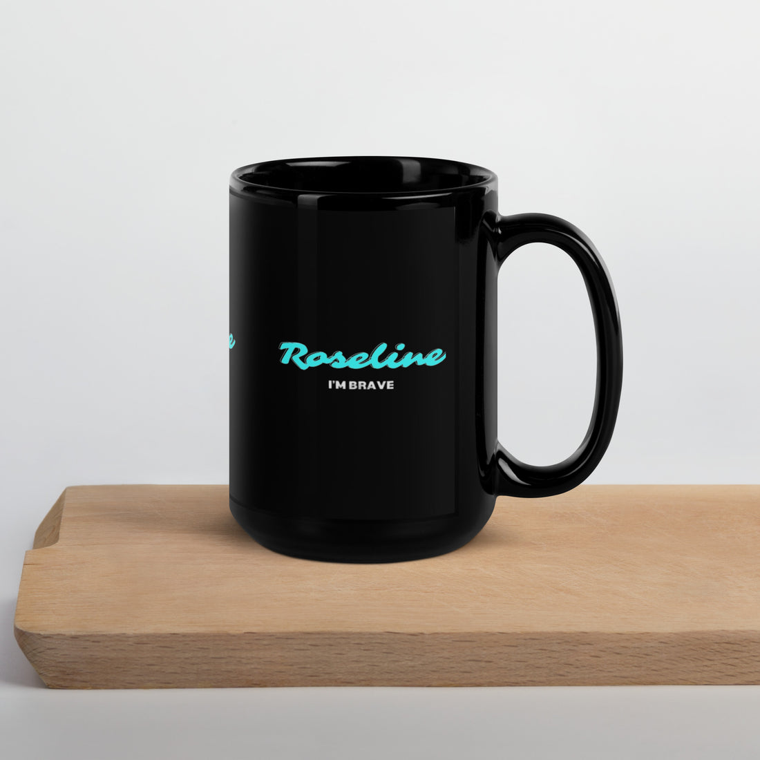 Raseline I'm Brave Black Glossy Mug