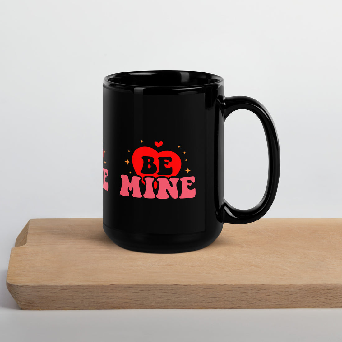 Be Mine Black Glossy Mug