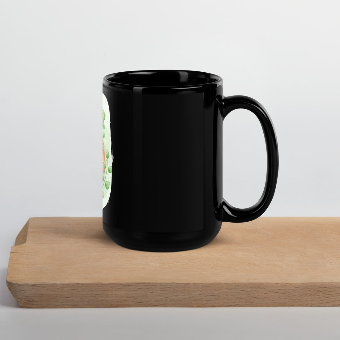 Deer Black Glossy Mug