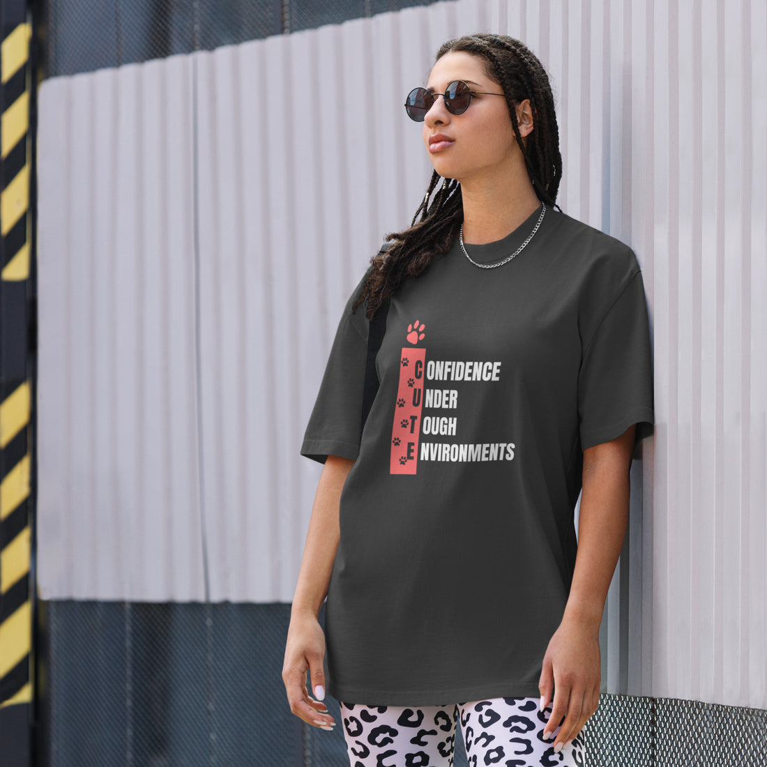 Cute Confidence Oversized faded t-shirt |Men and Women