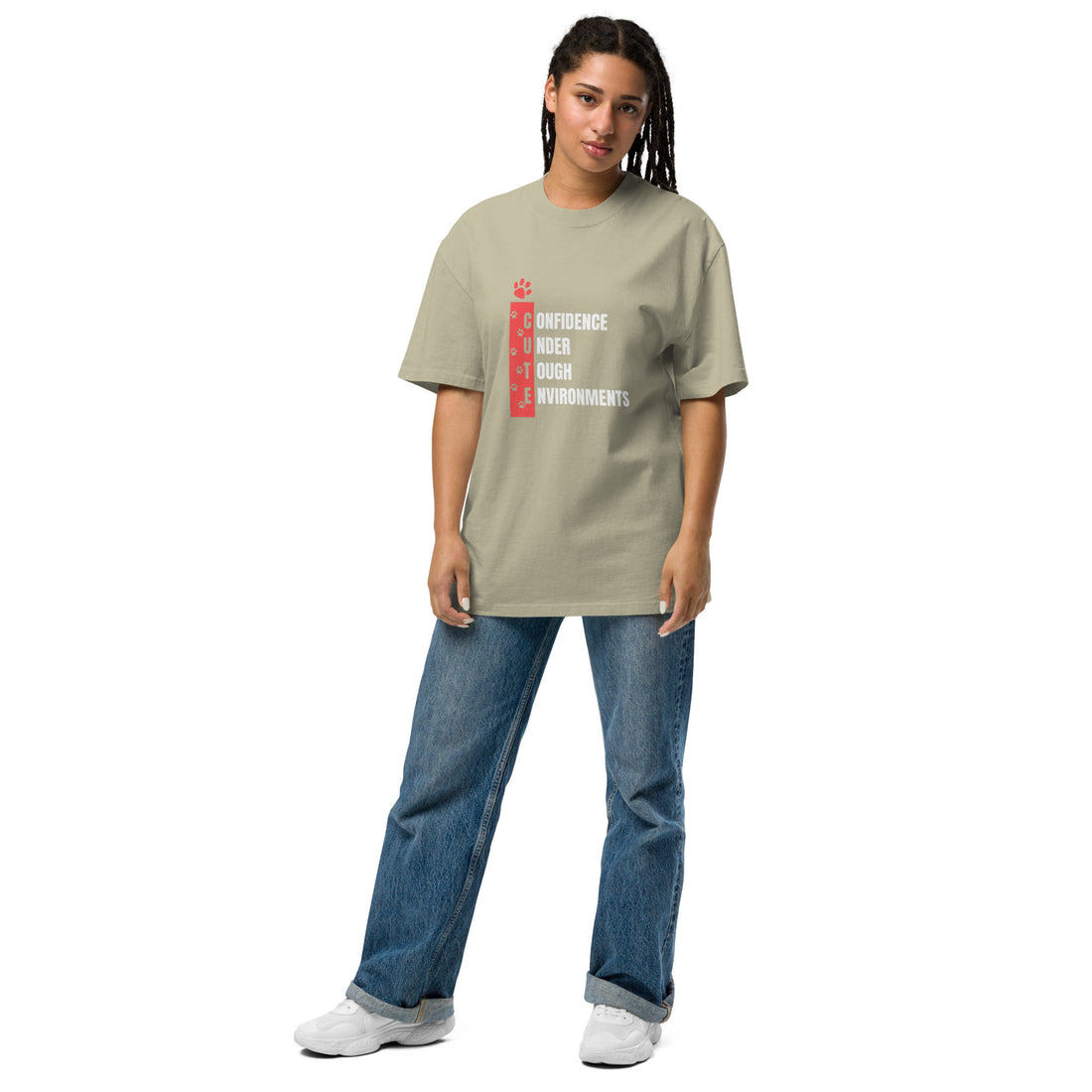 Cute Confidence Oversized faded t-shirt |Men and Women