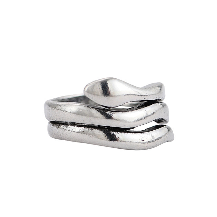 simple style commute snake zinc alloy stoving varnish men's rings