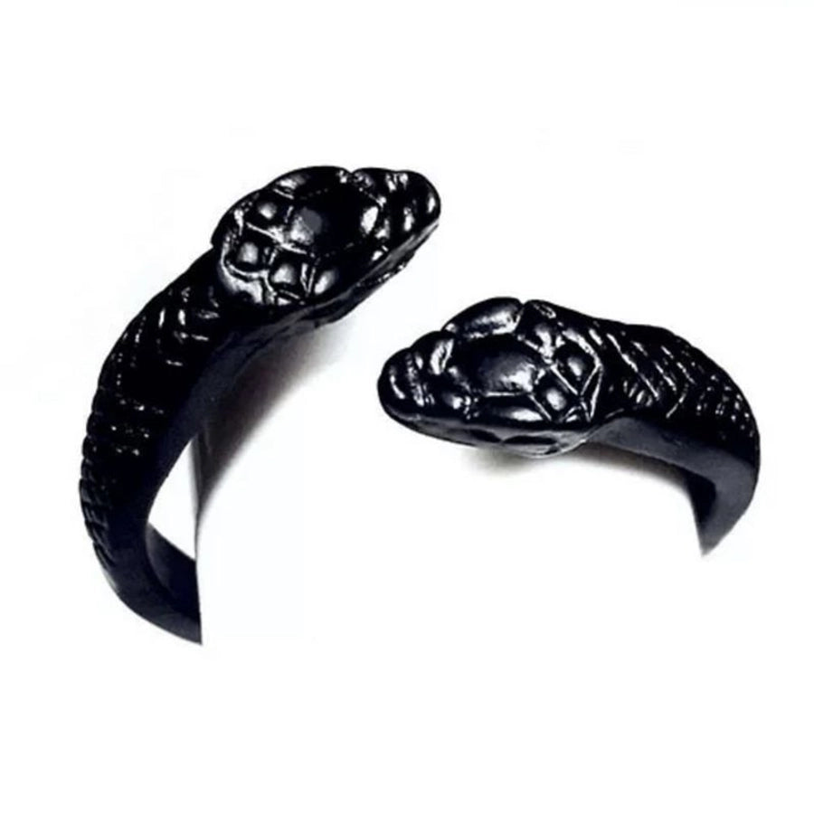 simple style commute snake zinc alloy stoving varnish men's rings