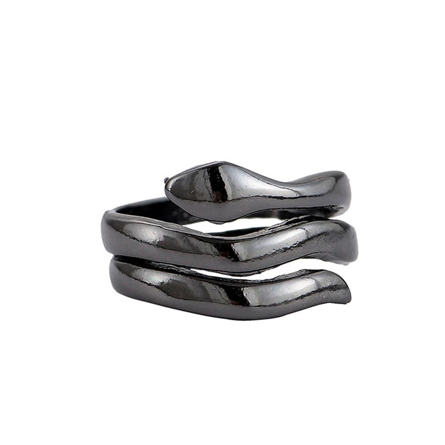 simple style commute snake zinc alloy stoving varnish men's rings