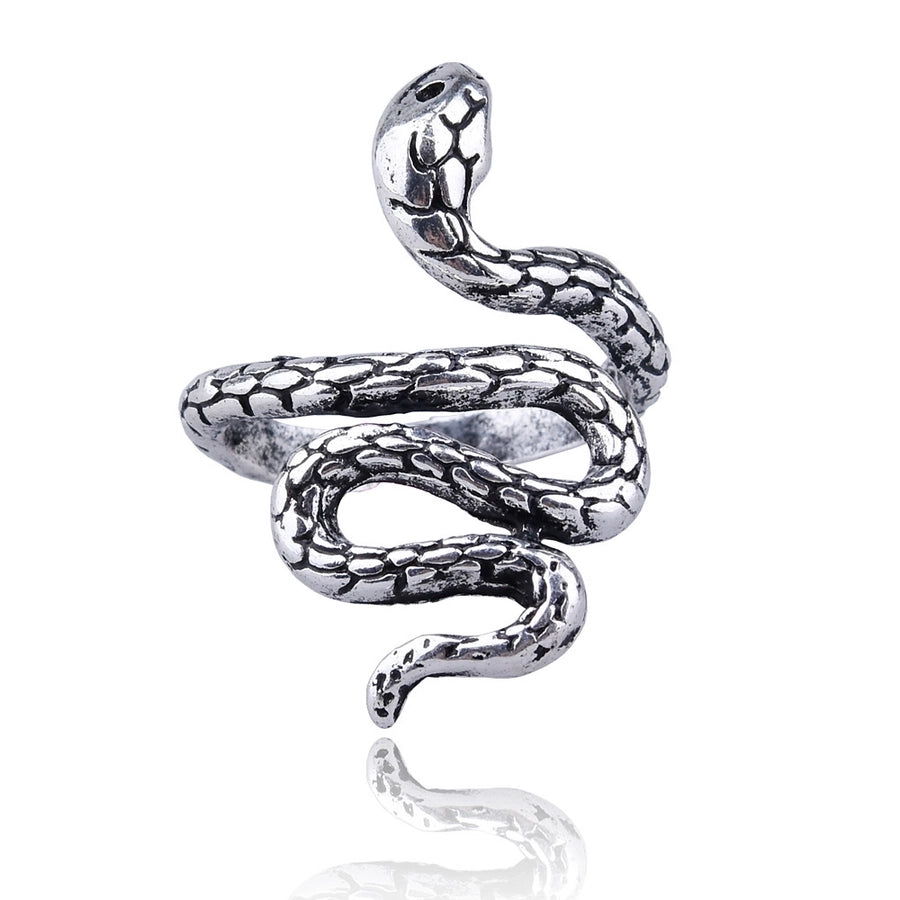 simple style commute snake zinc alloy stoving varnish men's rings