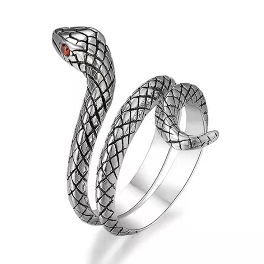 simple style commute snake zinc alloy stoving varnish men's rings