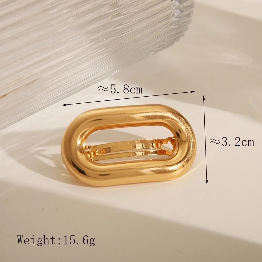 Women's Cute Basic Solid Color Alloy Hair Clip