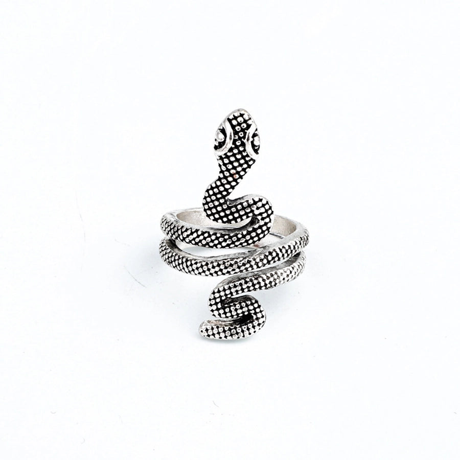 simple style commute snake zinc alloy stoving varnish men's rings