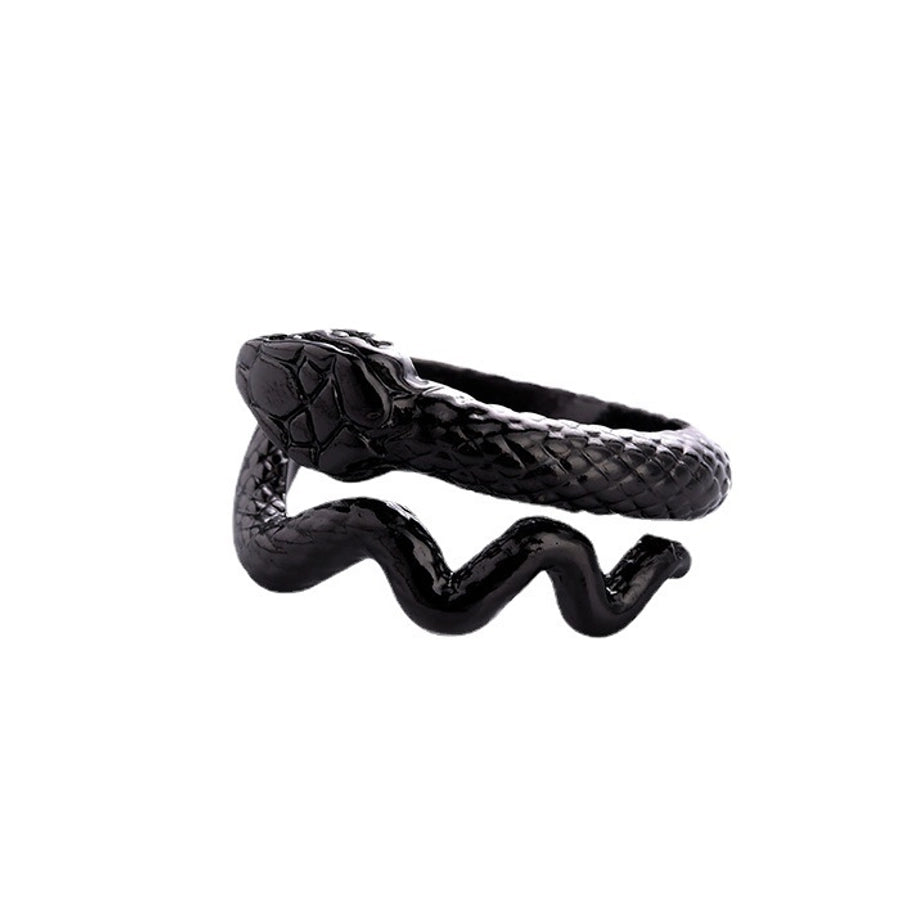 simple style commute snake zinc alloy stoving varnish men's rings