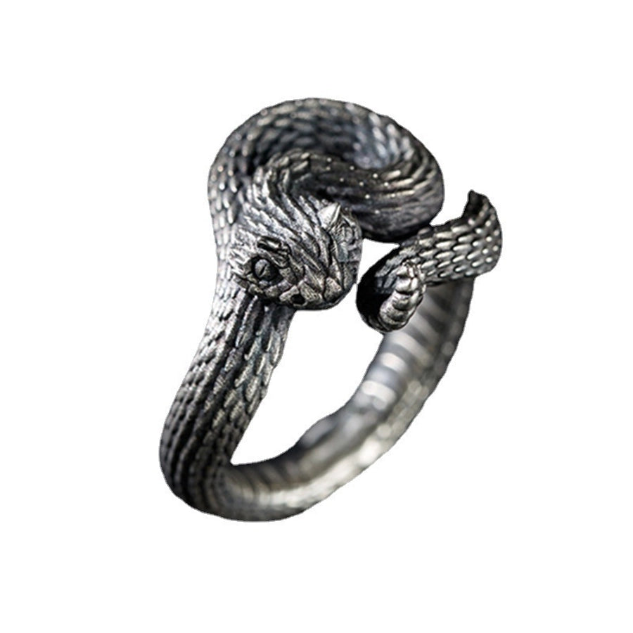 simple style commute snake zinc alloy stoving varnish men's rings