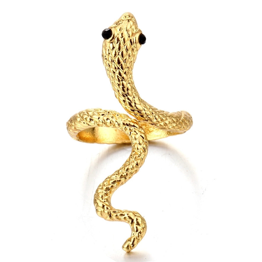 simple style commute snake zinc alloy stoving varnish men's rings