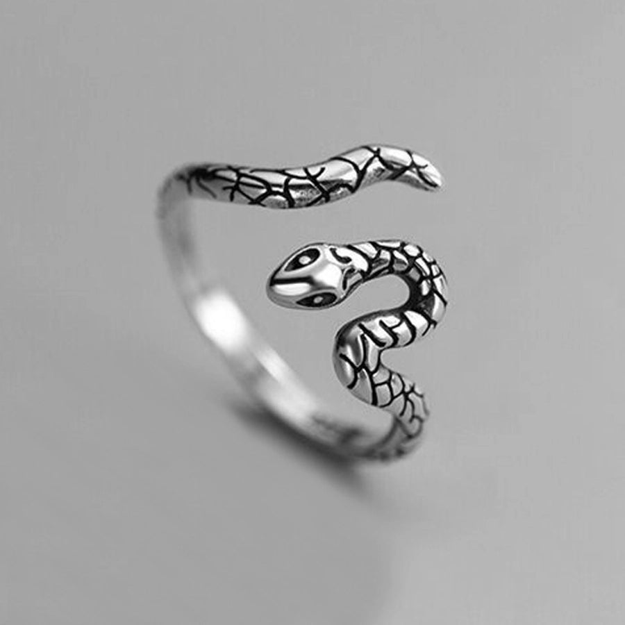 simple style commute snake zinc alloy stoving varnish men's rings