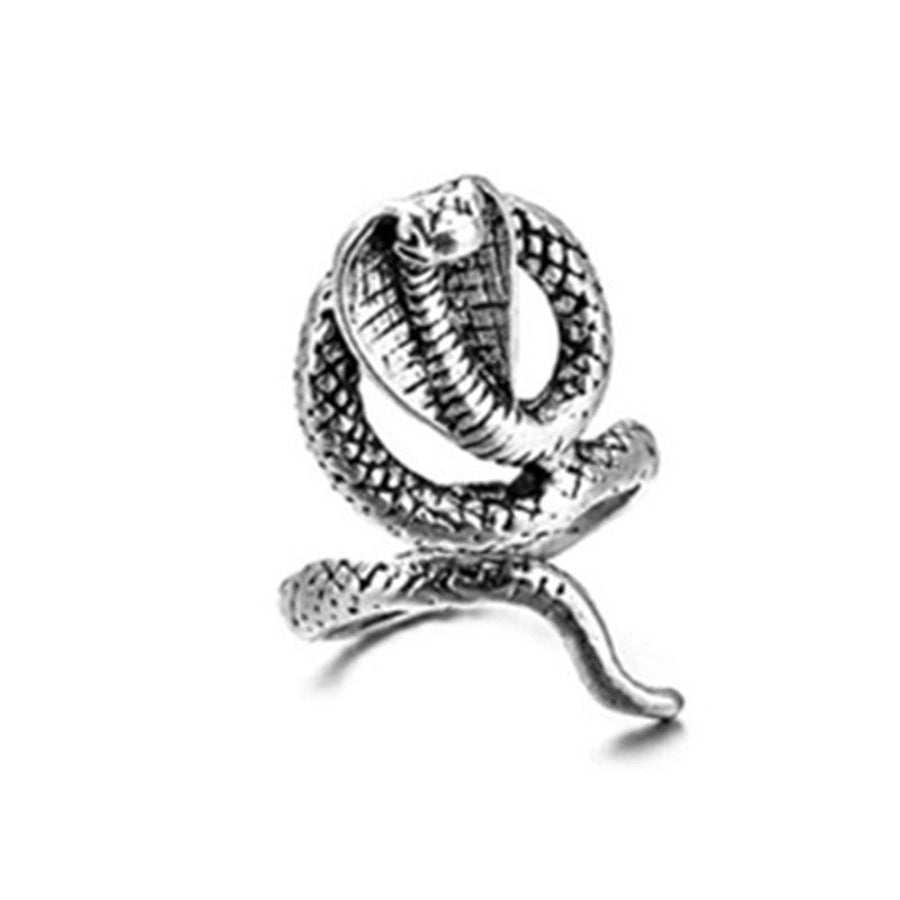 simple style commute snake zinc alloy stoving varnish men's rings