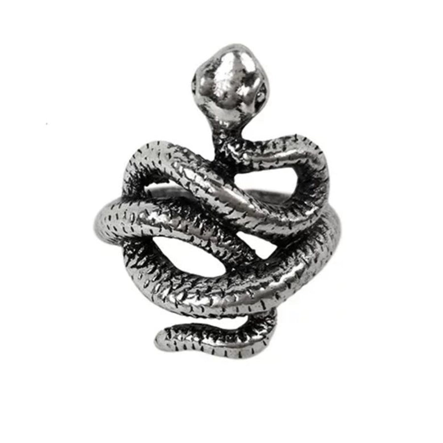 simple style commute snake zinc alloy stoving varnish men's rings