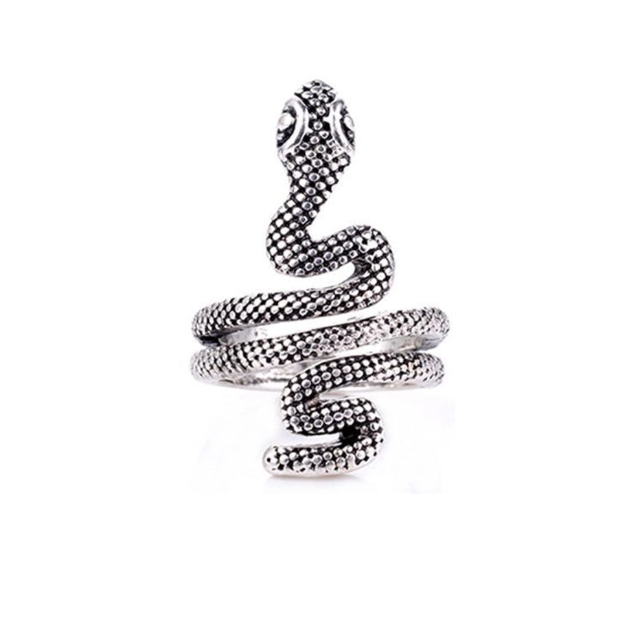 simple style commute snake zinc alloy stoving varnish men's rings