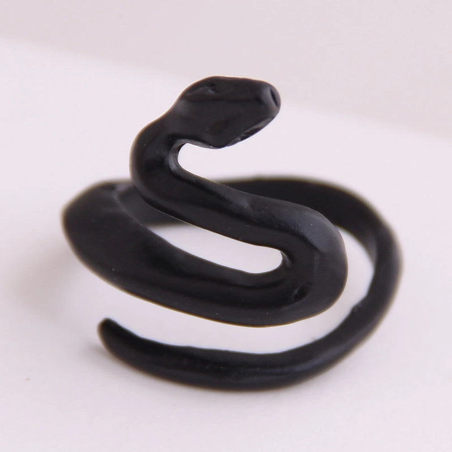 simple style commute snake zinc alloy stoving varnish men's rings