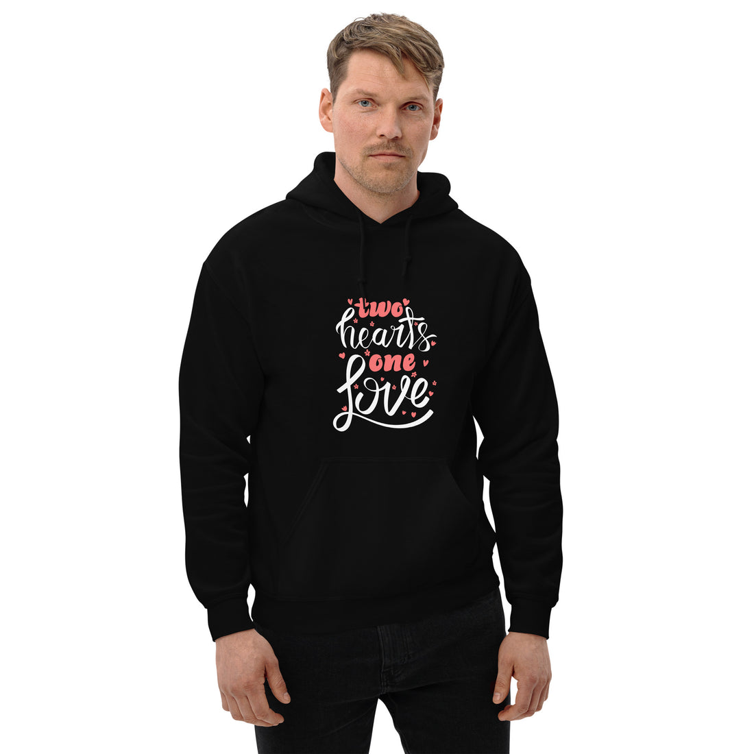 Two Hearts One Love Unisex Hoodie