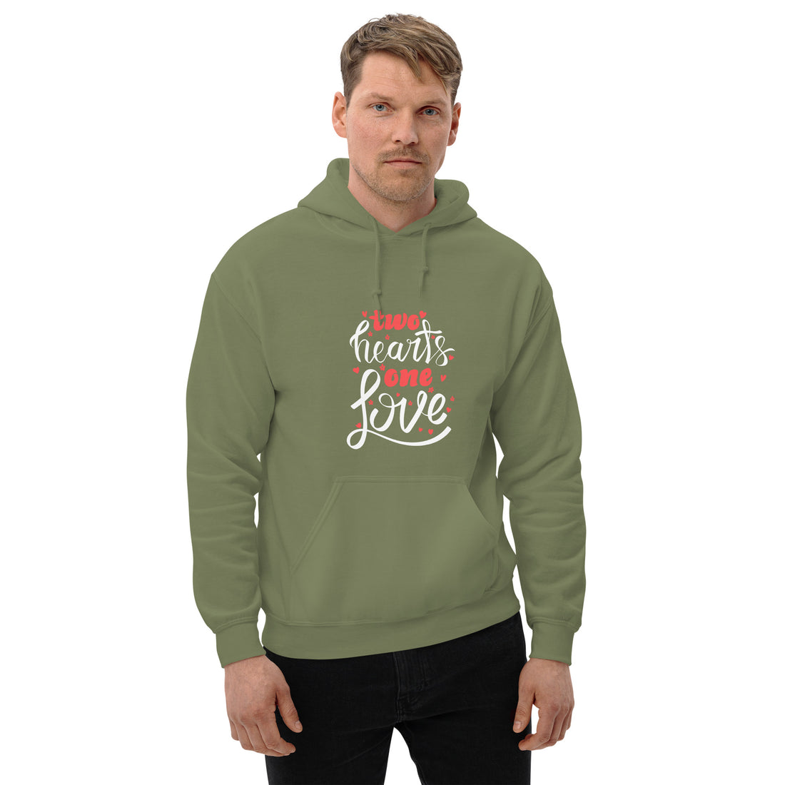 Two Hearts One Love Unisex Hoodie