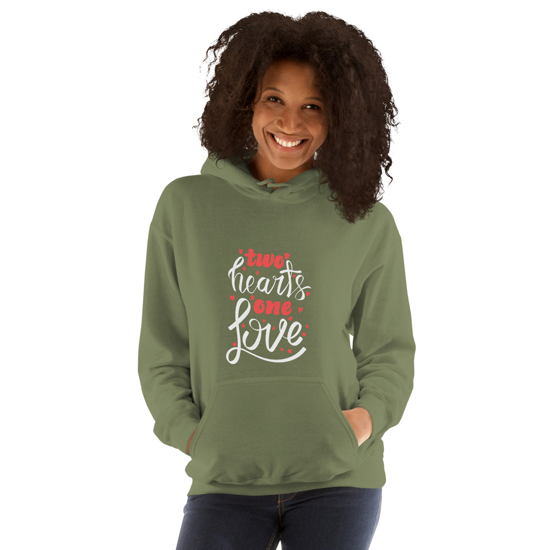 Two Hearts One Love Unisex Hoodie