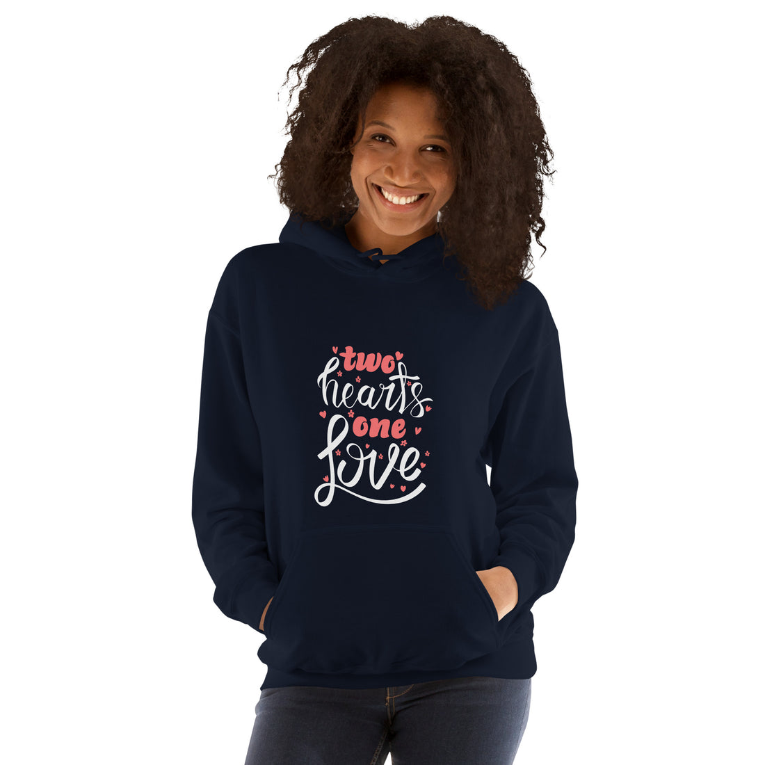 Two Hearts One Love Unisex Hoodie