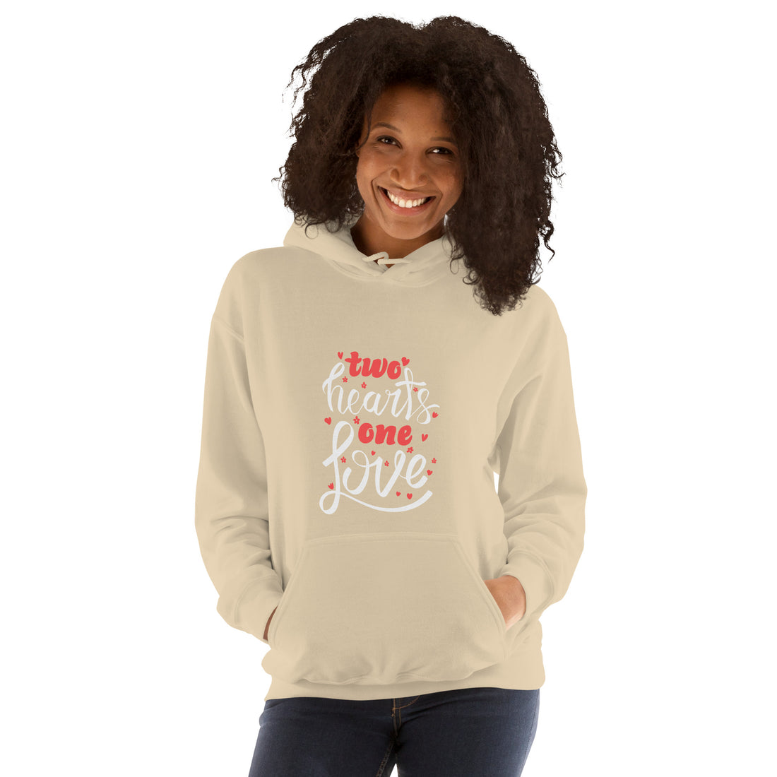 Two Hearts One Love Unisex Hoodie