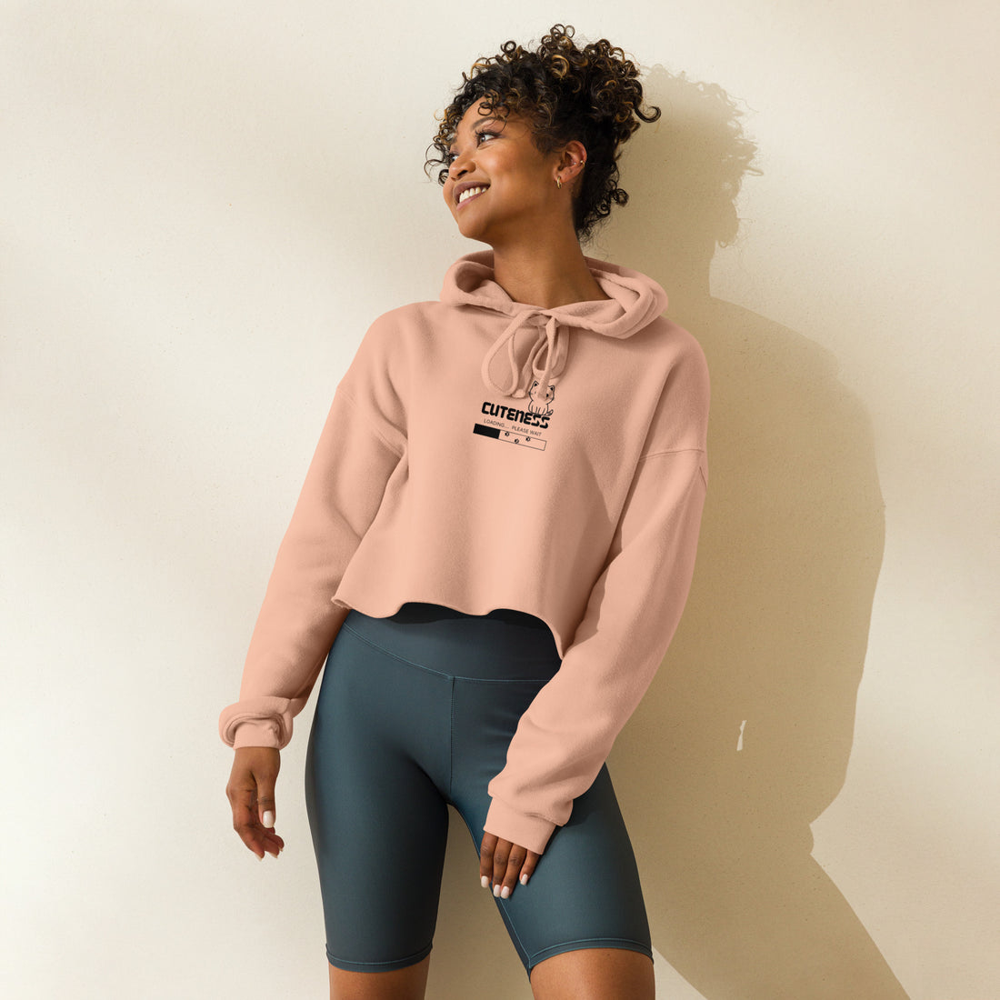 Cuteness Crop Hoodie for Women