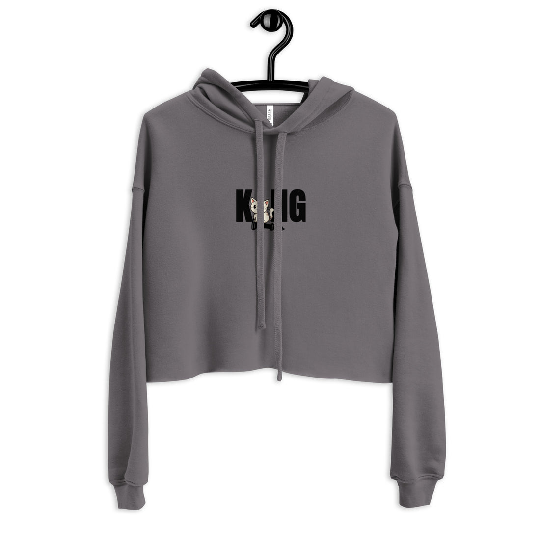 Cute King Crop Hoodie for Women