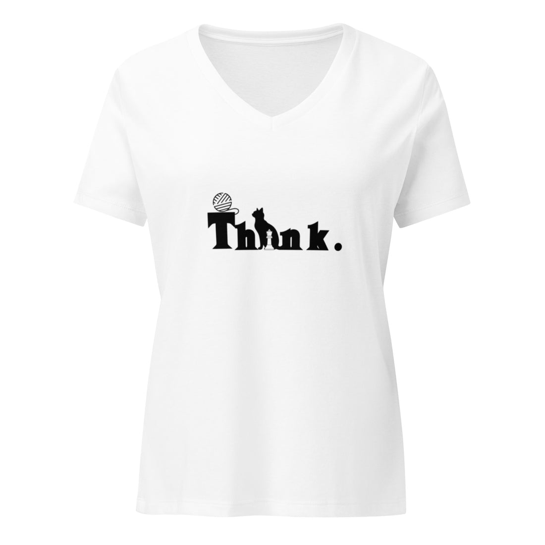 Think Cute Women’s relaxed v-neck t-shirt